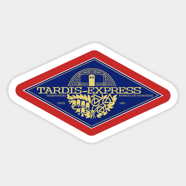 TARDIS EXPRESS Sticker by KARMADESIGNER T-SHIRT SHOP